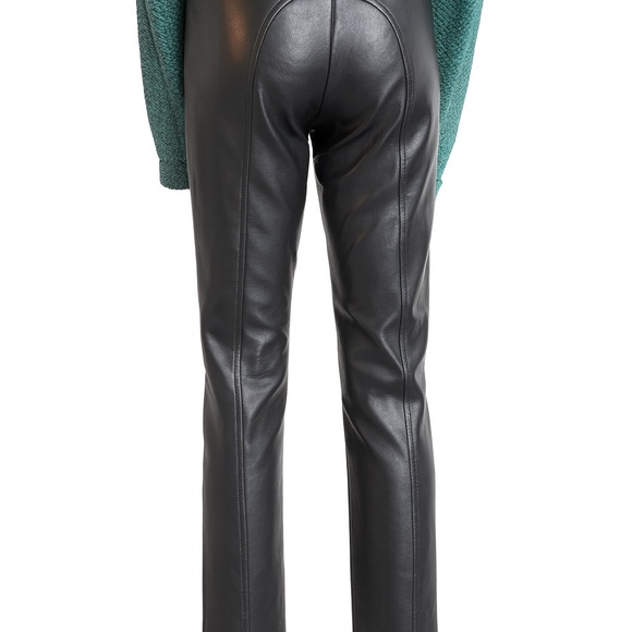 BCBGMaxAzria Pants - BCBG MaxAzaria Y2K Faux Leather Pants • Contour Stitching • Size XS/S